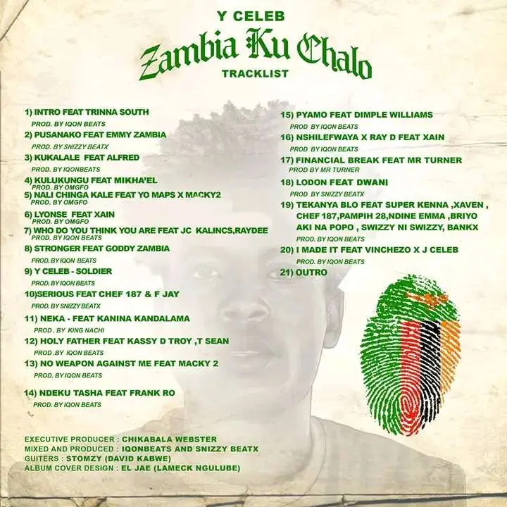 Y Celeb - Zambia Ku Chalo (art cover)
